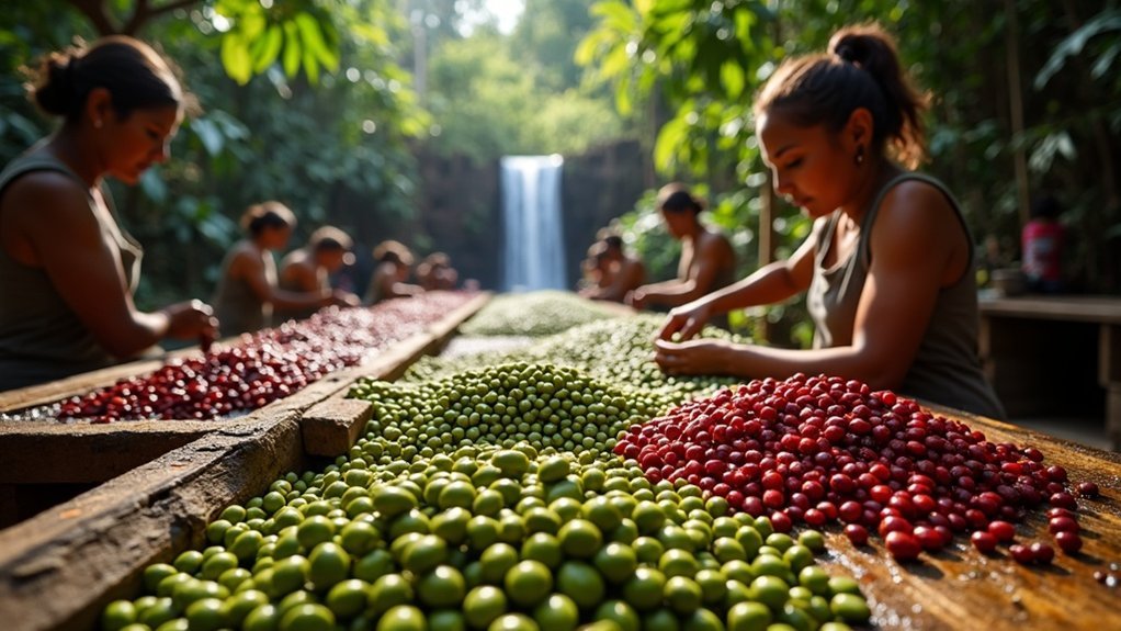 coffee bean processing facility