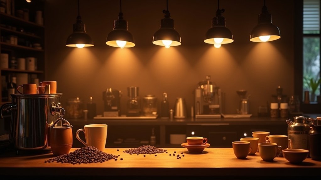 optimal lighting for coffee