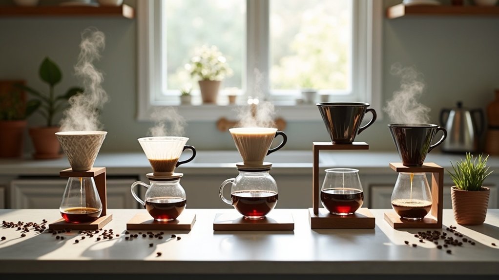 perfectly brewed coffee stands