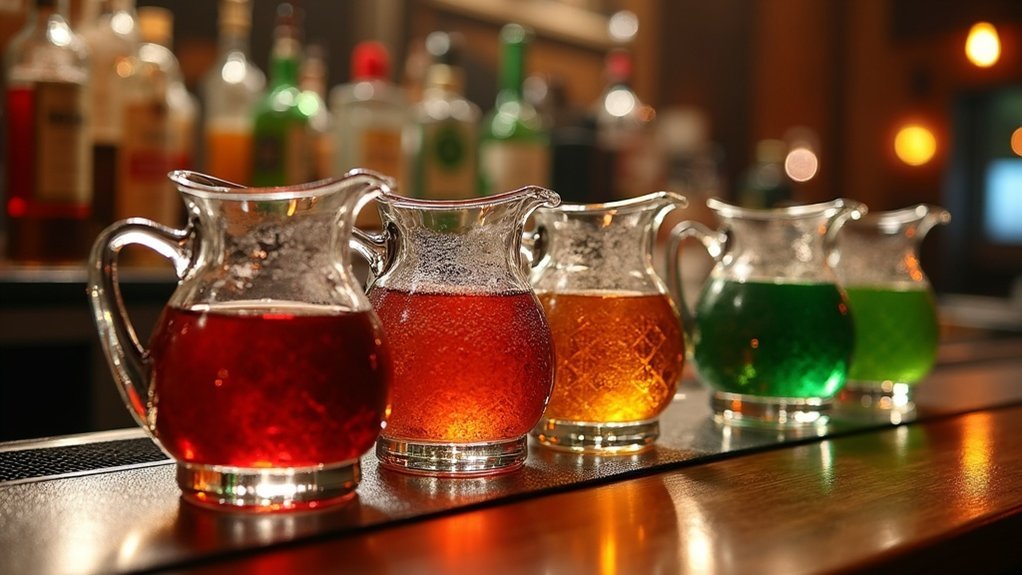 perfectly poured cocktail pitchers