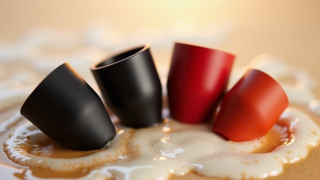 perfectly steamed milk cups