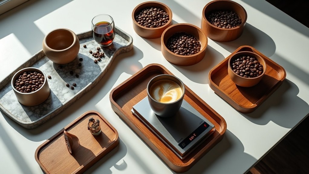 weighing trays for coffee